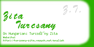 zita turcsany business card